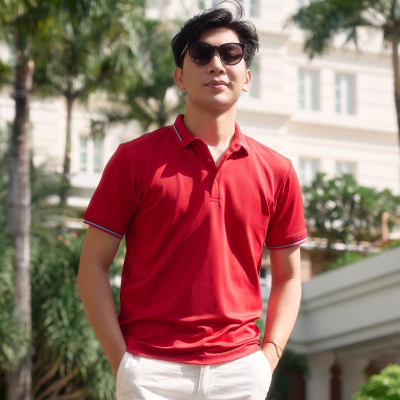 CÒN ĐỎ Áo Polo Nam Premium Cotton Golf Pique Cool Touch N&M Thương Hiệu NINOMAXX 2104030