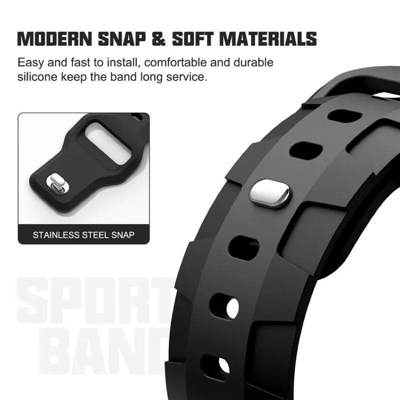 Premium Rugged Comfortable Silicone Straps Bands For Apple Watch Series 8 7 6 SE 5 4 (38 40 41 42 44 45 49mm) 5