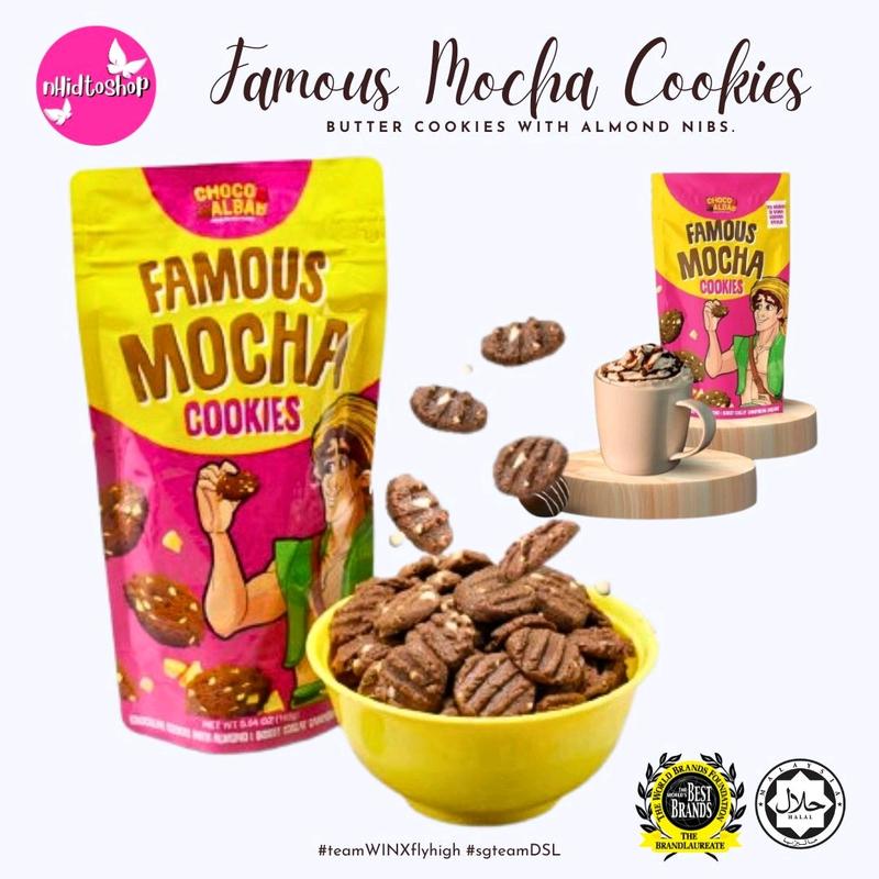 Choco Albab Trio Cookies | Flavoured Snack | Red Velvet, Dark Chocolate & Famous Mocha | Butter Cookies With Almond Nibs | SG Ready Stock | Great for dips | Crushed Ice Blended Toppings | Kuih Raya cookie 4
