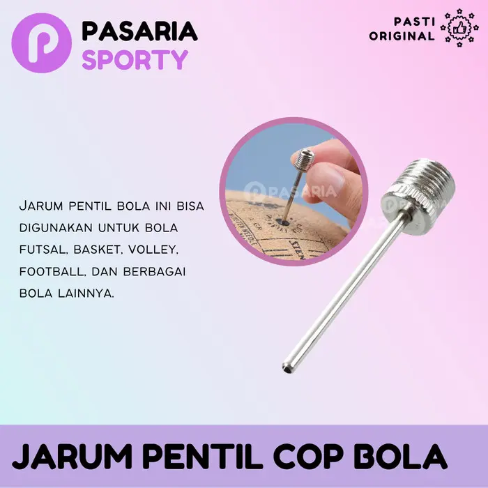 PENTIL POMPA Cop BOLA Basket Volly Voli Sepakbola Jarum Pemompa Ban Alat Ball Outdoor