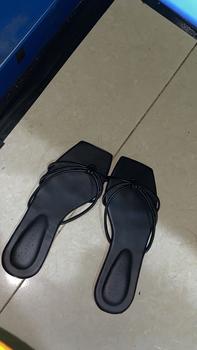 Product Review of Shoeponic ARA - Trend 2024 Sandal Wanita Comfort Alas Sol Premium Sandal Flat Hitam Dan Silver from N**🌈 0