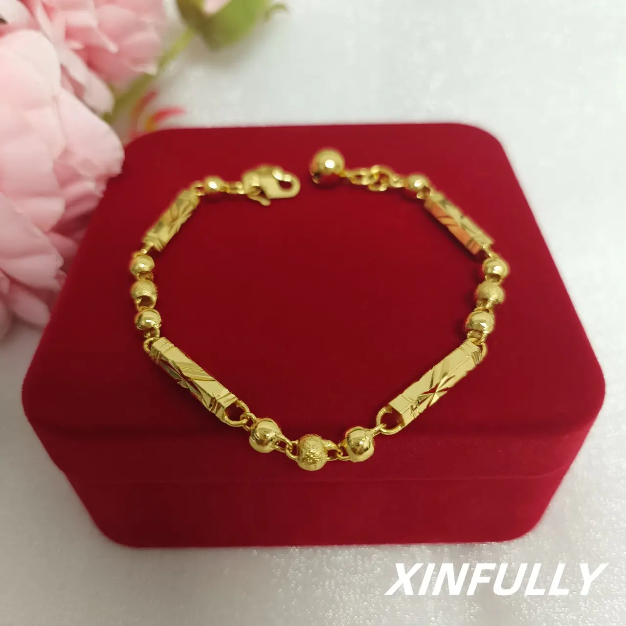 SS24 Olive Bead Bracelet Fashion Girl Bracelet measures approximately 18cm in length