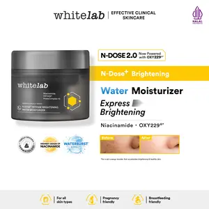 WHITELAB N-DOSE+ 2.0 INTENSIVE BRIGHTENING WATER MOISTURIZER - PELEMBAP PENCERAH WAJAH, MENGHIDRASI DENGAN HYALURONIC & TEKSTUR WATERY GEL RINGAN [BPOM] | Pelembab, Mencerahkan dan menyamarkan noda bekas jerawat