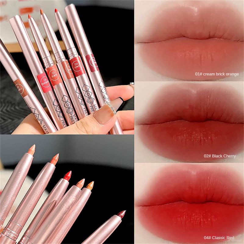 Product Introduction of Bút Kẻ Viền Môi Xoay, MKING PRETTY, Không Thấm Nước, Lâu Trôi, Lớp Hoàn Thiện Lì, Dành Cho Nữ, Bút Chì Kẻ Viền Móc, Trang Điểm 6