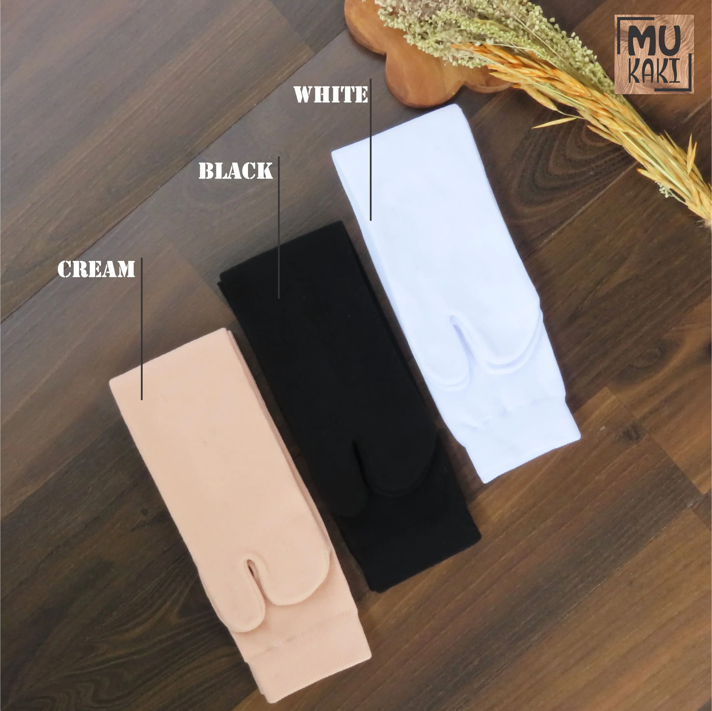 Kaos Kaki Jempol Polos Basic Nylon Mukaki Ukuran L