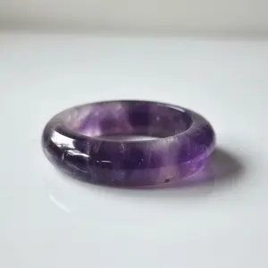 Cincin Batu Amethyst Asli 100% | Cincin Terapi Kesehatan Batu Kecubung Ungu | Cincin Pria Wanita Original
