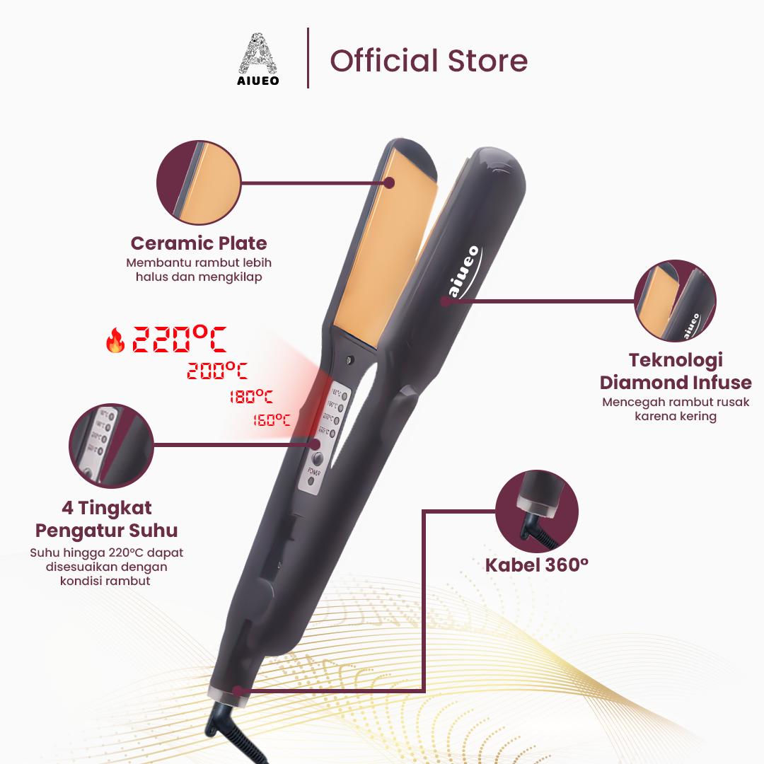 AIUEO.INDO Catokan Rambut Diamond Infuse – AIUEO 823 Original, Fast Heating!