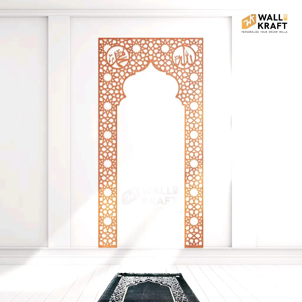 Mihrab mushola minimalis MR 004 hiasan dinding tempel ,plywood 6mm home decor