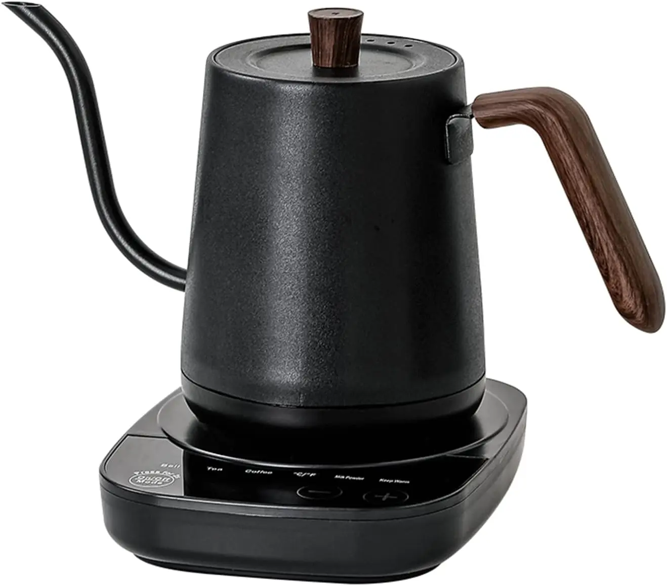 Electric Gooseneck Kettle 0.8L, 304 Stainless Steel Coffee and Tea Pot, Automatic Temperature Control and Constant Temperature , 1000W Quick Heating (Matte Black)