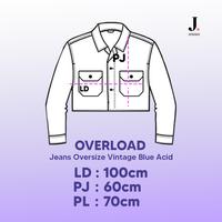 Gambar JINISO Big Size Vintage Blue Acid Oversize Jaket Jeans jaket cewek - All Size Unisex dari JINISO JEANS Kota Administrasi Jakarta Utara 3 Tokopedia