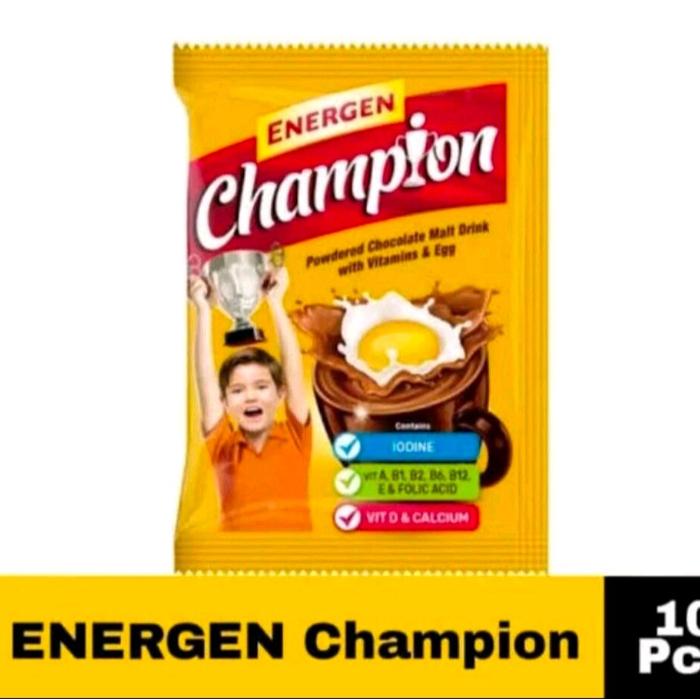 Energen Champion  renceng isi 10 sachet - susu coklat bubuk manis- Chocolate
