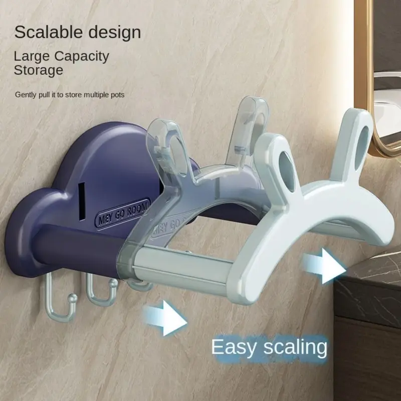 Giá Để Chậu Rửa Có Thể Gấp Gọn Kệ Đựng Đồ Đa Chức Năng, Treo Tường, Không Cần Đục Lỗ, Thiết Kế Tai Thỏ, Cho Phòng Tắm, Hàng Mới Về 4