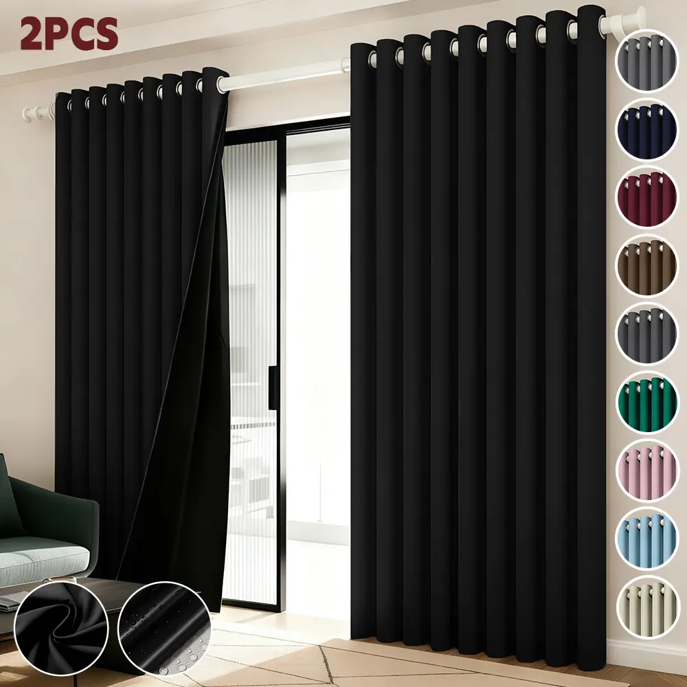 2 Panele Cortinas Blackout Para Ventana 200*150cm / 240x160cm / 240*180cm / 264*160cm / 264*214cm / 264*240cm / 270*215cm / 270*220cm / 270*241cm / 274*217cm / 280*210cm / 280*215cm / 280*220cm / 280*230cm / 280*240cm / 280*260cm / 280*270cm / 300*230cm / 300*240cm / 300*260cm / 320*220cm Habitacion