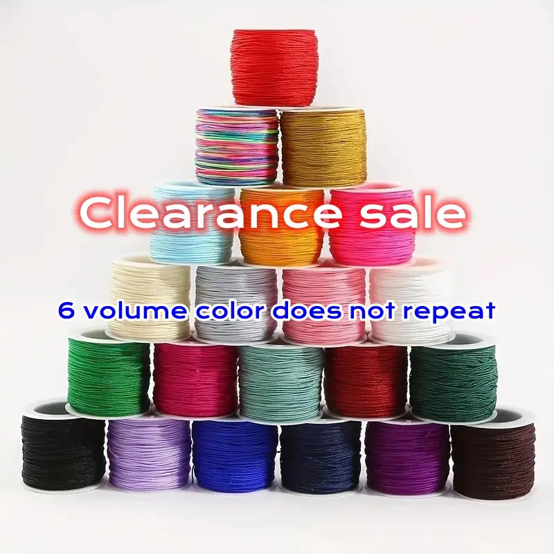 Dây Đeo Vòng Tay Dây Hạt, Nhiều Màu, Dày 0,8Mm, 6 Màu Âm Lượng Không Lặp Lại, Dây Đeo Vòng Tay Và Vòng Cổ, Thích Hợp Để Làm Vòng Tay Và Mặt Dây Chuyền Thủ Công, Dây Làm Trang Sức, Hoàn Hảo, 45 M / Dòng 0