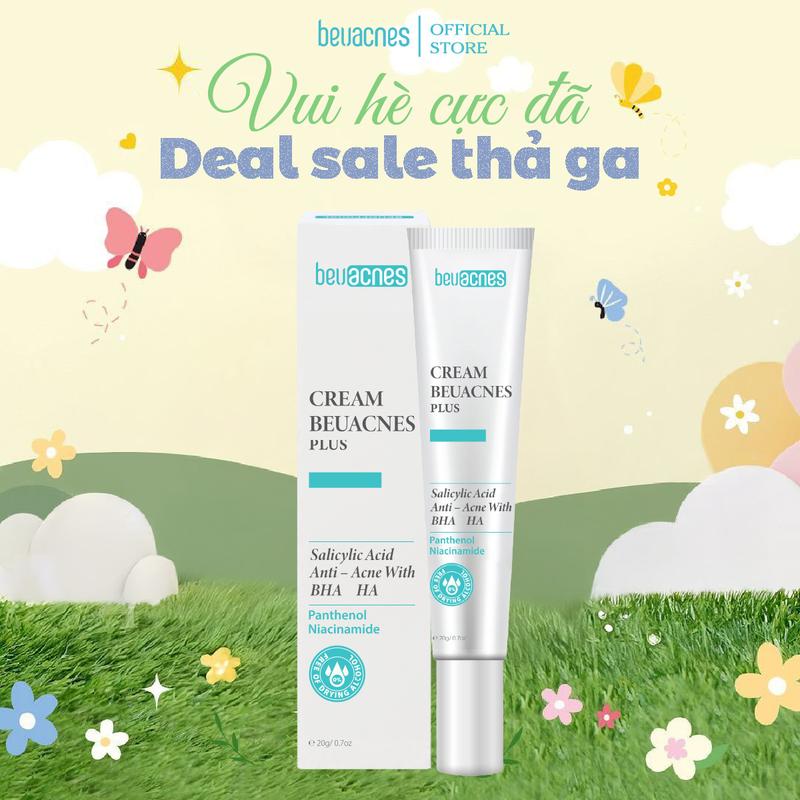 Kem Mụn BEUACNES PLUS 15g - Giúp Giảm Mụn, Mờ Thâm Mụn, Dưỡng Ẩm Da, Giải Pháp An Toàn Cho Làn Da Mụn Skincare Chăm Sóc Da Làm Đẹp Da Nam Nữ Women bôi chấm mụn - TM1001