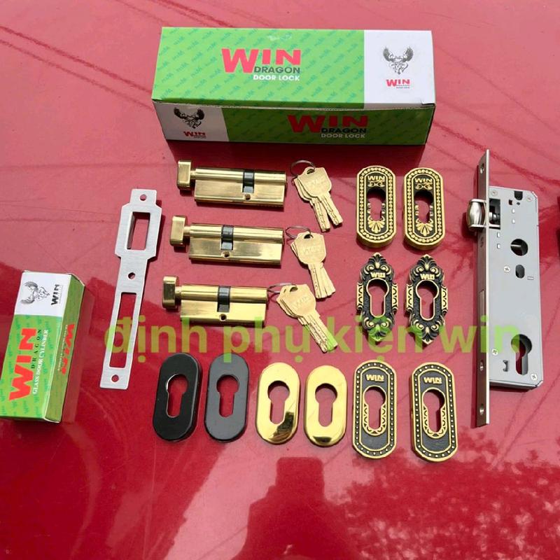 Khóa âm thân bi bản bé loại đẹp, lắp cửa nhôm xingfa và nhôm hệ 55 vát cạnh,khóa không tay gạt,khóa sắt hộp mở 2 chiều