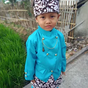 Beskap Sunda iket batik putih Beskap sunda anak Kualitas premium Produk Citra fashion Setelan