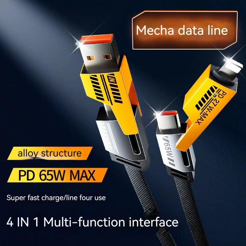 Mecha four in one data cable multifunctional PD65W Huawei fast - TikTok ...