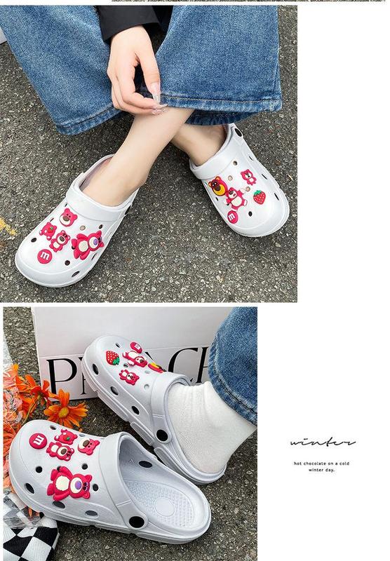 Product Introduction of Shoes Women's Slippers Popular Personalized Thick-Soled Slippers Men's Outerwear 2023 New Baotou Sandals Sandals Beach Shitting Feeling Men's Sandals Slippers 21