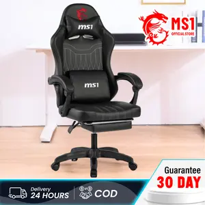 MS1 - Kursi Gaming Hidrolik Ergonomis Nyaman Tahan Lama Adjustable Rebah 180° Bantal Leher