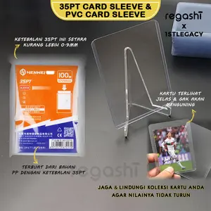 HENWEI Card Sleeves 35PT | Pelindung Kartu PP Transparan 67x94mm | 100 Lembar | Lindungi Kartu Koleksi dari Debu & Goresan