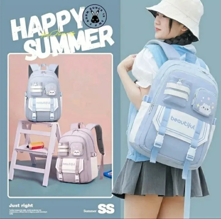 Tas Cute Aesthetic Tas sekolah kekinian anak sd  Tas Alto girl anak perempuan Tas gendong sekolah Tas ransel sekolah anak perempuan sd smp sma model terbaru Tas laptop  perempuan Tas anak cewek Tas ransel korea style  Tas ransel multifungsi 1