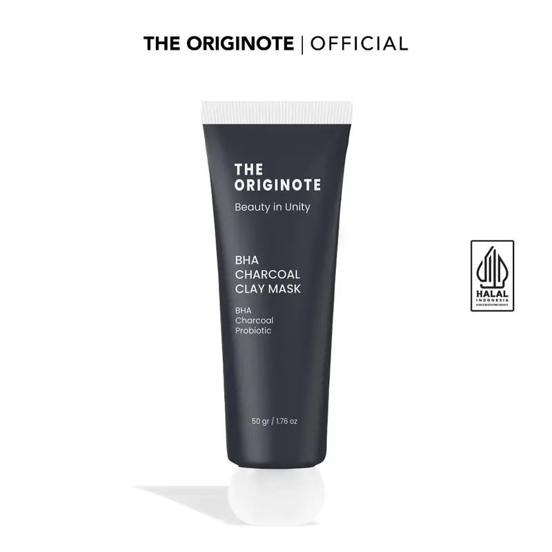 [2 Pcs] The Originote BHA Charcoal Clay Mask - Masker Wajah Mud Mask Eksfoliasi Mengangkat Sel Kulit Mati Menghilangkan Minyak Berlebih Perawatan Mencerahkan dan Pengangkat Komedo 2