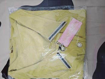 Product Review of Jaddmei”Oliv top model tali belakang semi crop premium bangkok Kancing Tebal Wanita Slim Denim Atasan Denim from S**a M**a 1