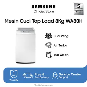Samsung Mesin Cuci WA80 Top Load 8kg - WA80H4200SW/SE