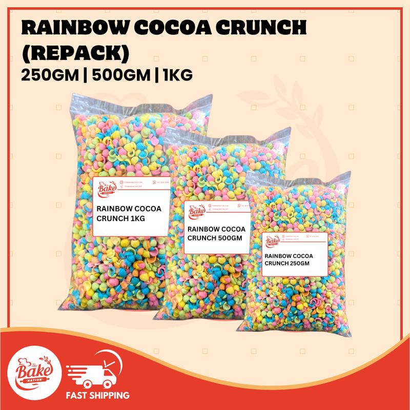 RAINBOW COCOA CRUNCH MINI | 1KG | 500G | 250G | CEREAL | CHOCOJAR ...