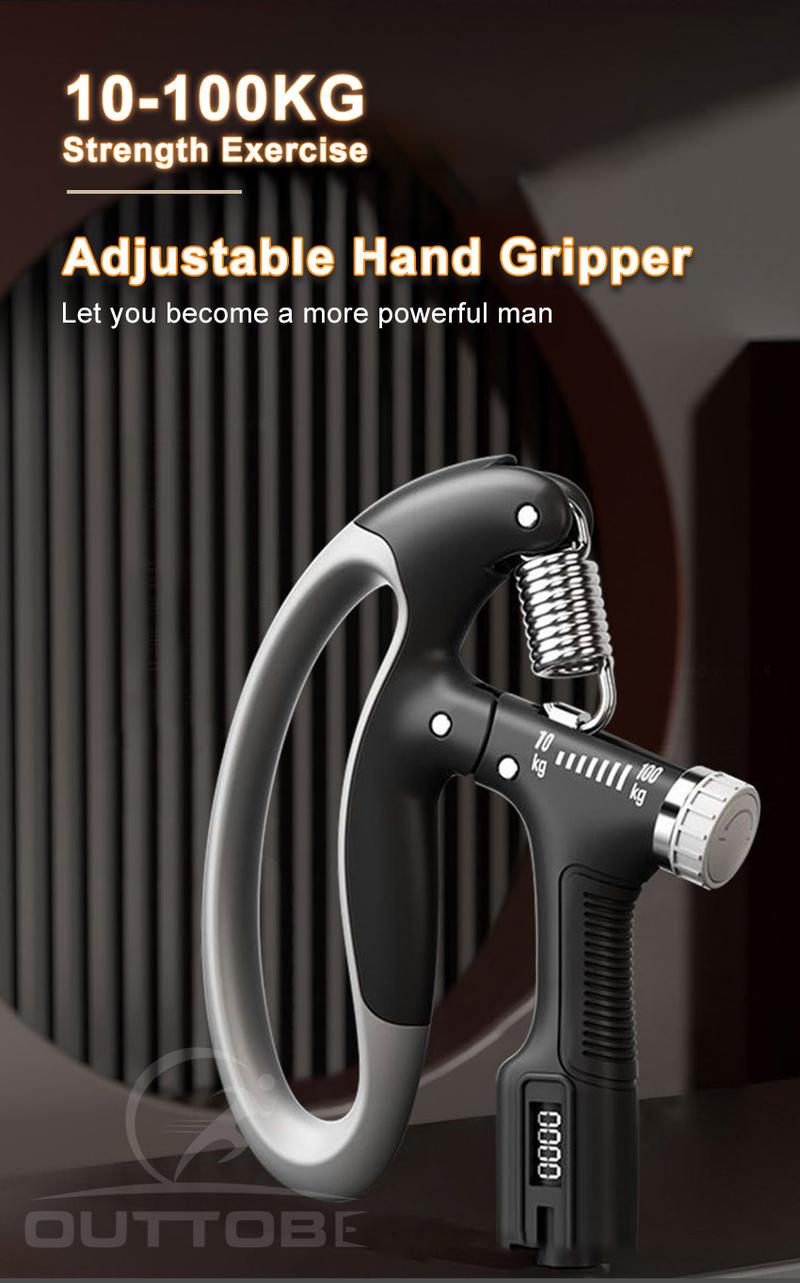Product Introduction of Outtobe Hand Gripper 10-100KG Adjustable Exerciser Grip Strength Trainer Automatic Counting Fingers Wrist Forearm Exerciser Workout Fitness Tool Exercise Equipment 0