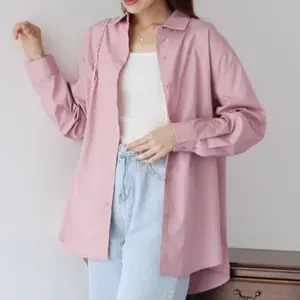 Atasan Wanita Lengan Panjang Premium Bahan Shakila twill Casual Nyaman Lembut