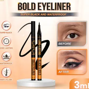 SALSA Bold Eyeliner - Super Black Waterproof Pen Eyeliner Hitam - Eyeliner