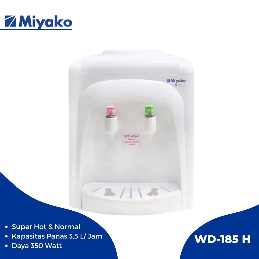 Dispenser Miyako WD-185 H Stainless Steel 304, Kapasitas 3.5L, Daya Listrik 350W