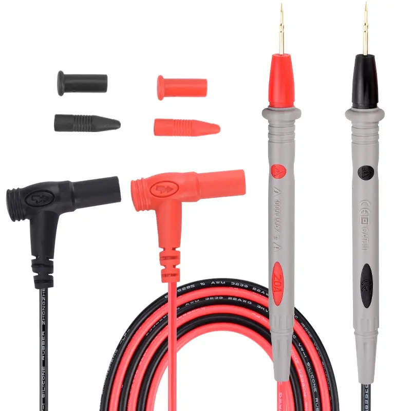 Universal probe test pen 10A/20A universal AC DC soft silicone fine tip probe measuring probe pen