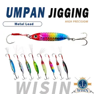 WISIN LURE LUC 1Pcs New Metal Lead Jig Umpan Pancing 7g/10g/15g/20g/30g Fishing Lure Ikan Bass Bait Kail Hook Jigging Alat