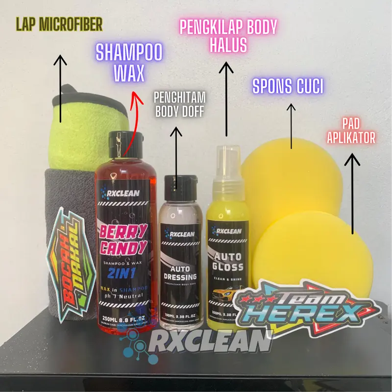 RXCLEAN PAKET CUCI MOTOR LENGKAP ORIGINAL TERMURAH COD Car Microfiber 4