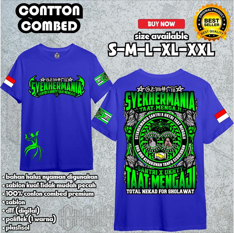 kaos anak SYEKHERMANIA edisi santri taat special edition prmium high quality best seller 2