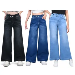 NANOSTAR JEANS AMAIA Celana Jeans Wanita Kaki Lebar Pinggang Karet Size 27-34 Warna Grey Snow Dark Blue Black Soft Jeans Stretch Comfortable Stylish