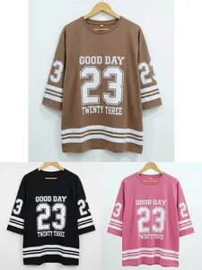 Atasan Perempuan Dewasa Angka 23 keren kekinian baju lengan 7/8 outfit fashion wanita