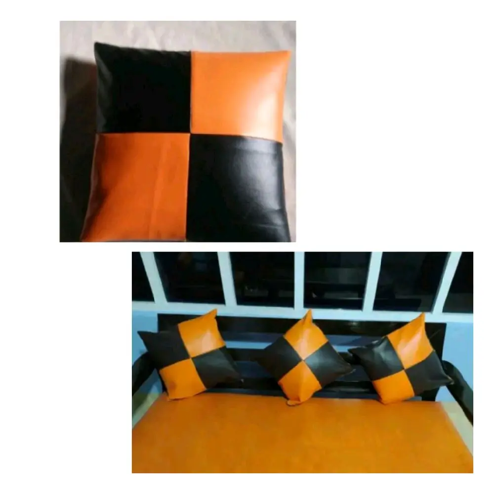 Sarung bantal sofa kursi jaguar anti air sarung bantal kombinasi warna sarung bantal custom  bahan kulit sintetis