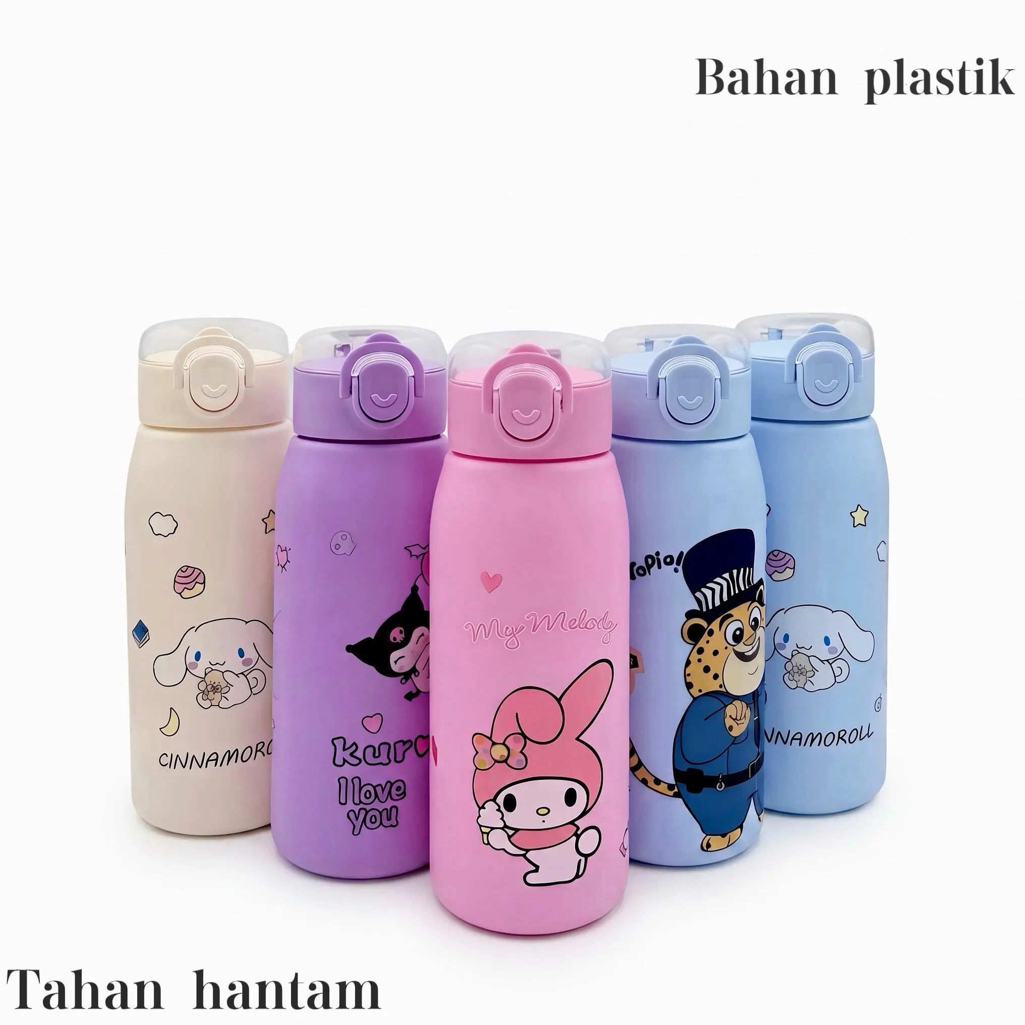 Botol Minum Anak  680ml Sedotan Anti Tumpah BPA Free Tahan Dingin Lucu Aman