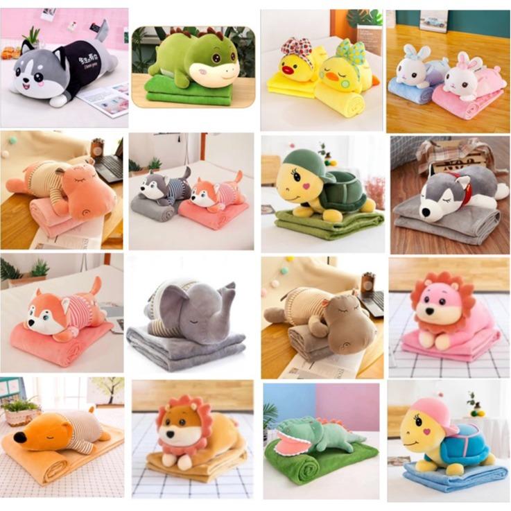 Tổng Hợp Gấu Bông 2025 Hình Thú Kèm Chăn Mền 3in1 Kích Thước Gối 40cm-70cm Chăn 1m1x1m6 An Toàn Mềm Mịn Có Thể Giặt 100 Mẫu Gấu Bông Dễ Thương