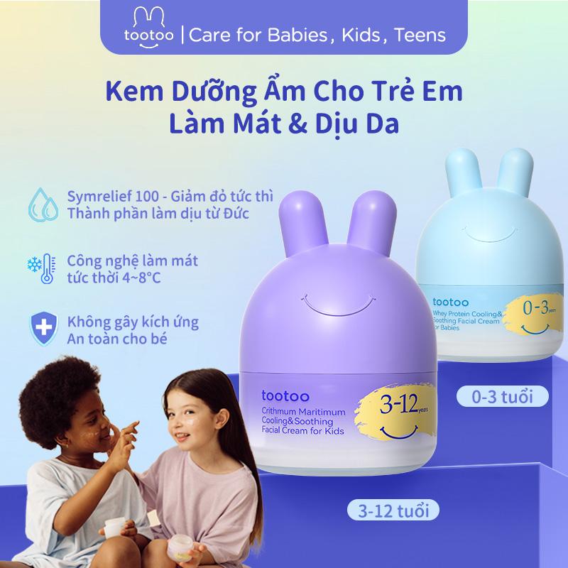  Kem Dưỡng Ẩm Mặt Cho Trẻ Em Phân Theo Độ Tuổi 0-3-12 Tuổi Cấp Tốc Làm Mát Dịu Da Chống Hăm Không Dính Rít Thẩm Thấu Nhanh Kiểm Nghiệm An Toàn Cho Da Nhạy Cảm Không Cồn Không Paraben tootoo 