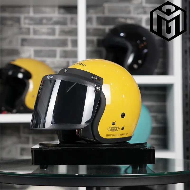 Helm Bogo Anak Junior Retro Clasykids original Mla Kaca Datar Kaca Cembung Usia 3-10 Tahun Motorcycle