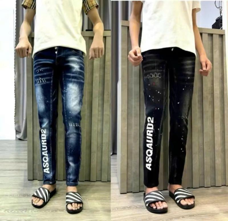 Quần jean dài nam 4 nút boy phố VNXK cao cấp loang màu phối chữ họa tiết mẫu mới trẻ trung hàng shop Khôi Nguyên Menswear1