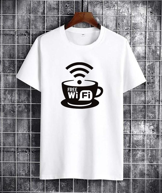 Kaos oblong Lengan pendek Premium pria dewasa WI-FI Terbaru / kaos distro pria wanita dewasa / kaos lengan pendek premium 4