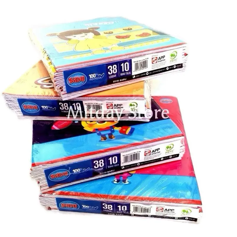 BUKU TULIS SIDU 38 LEMBAR/BUKU TULIS SEKOLAH (1Pack isi 10pcs)