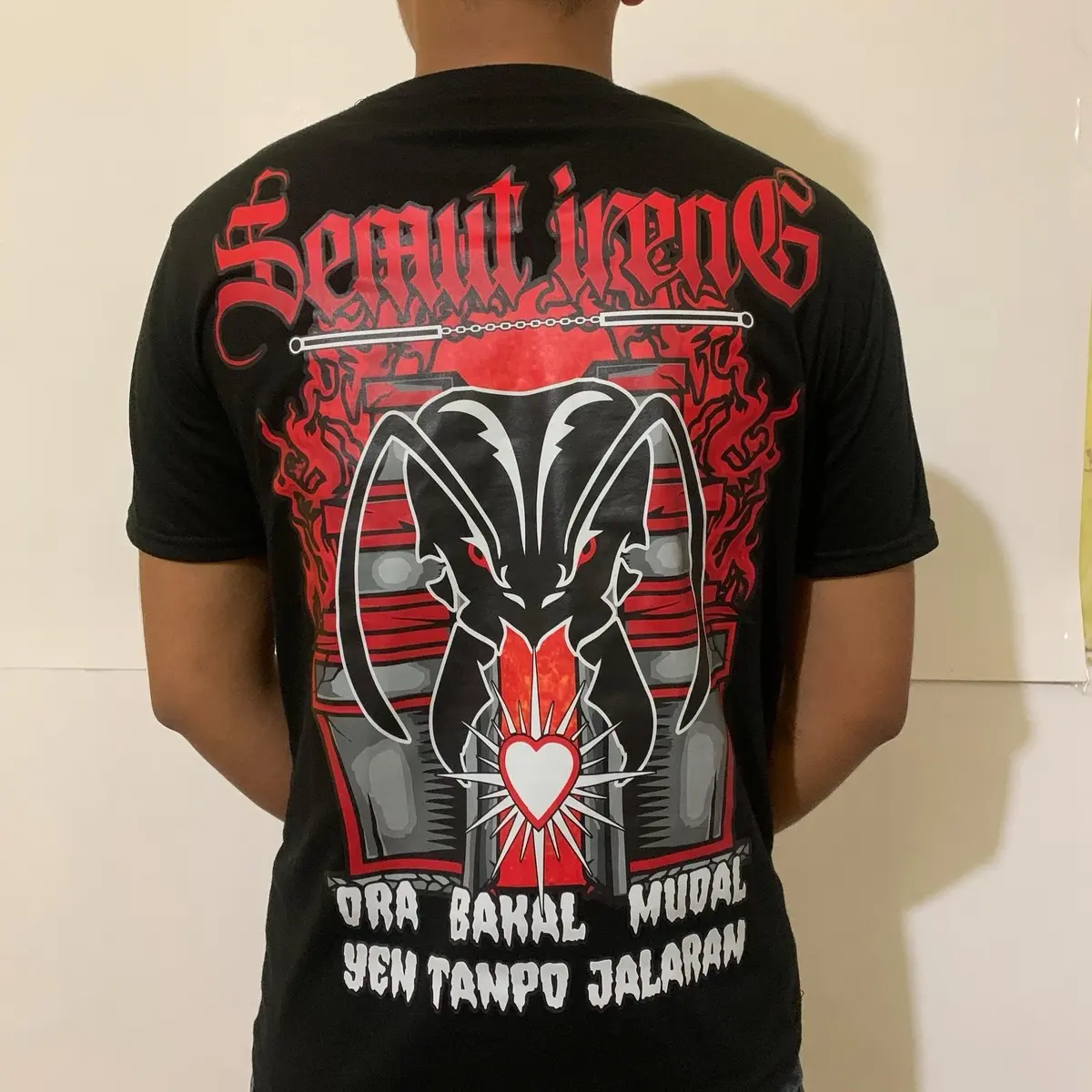Kaos PSHT Terate Semut Ireng Ora Bakal Mudal Yen Tanpa Jalaran