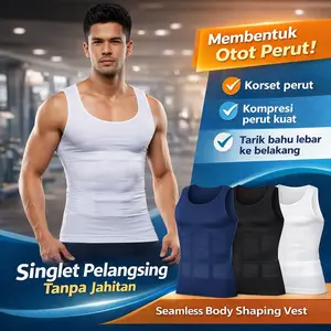 Kompresi untuk Pria Kompresi Pria Pengencang Tubuh Tersedia Pelangsing Tanpa Jahitan